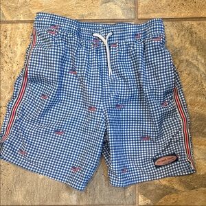 Vineyard Vines Blue Checkered Swim Trunks